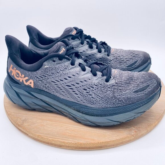 Hoka One One Clifton 8 Running Shoes Womens 8.5 Lavender Trainers Trail Sneakers - Picture 1 of 12